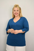 Kadın Büyük Beden Bantlı V yaka Bluz 1919-25