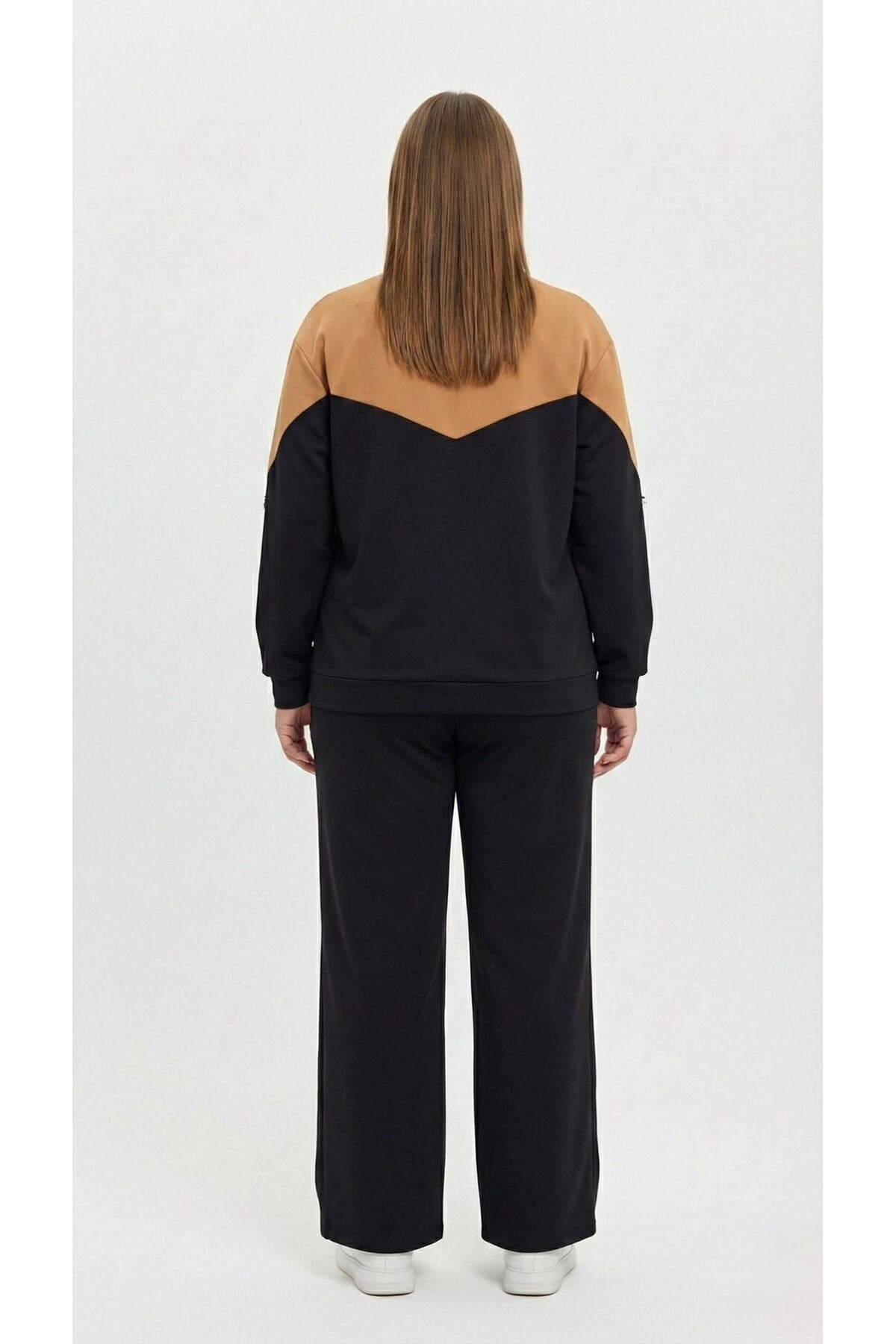 Kadın Büyük Beden Uzun Kollu Püskül Detaylı Modal Kumaş Eşofman Takımı 8249-26