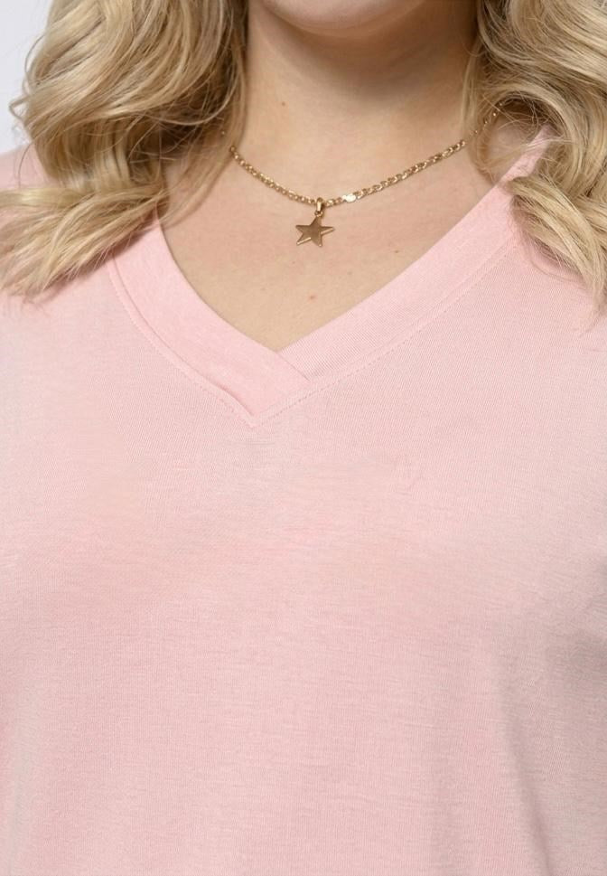 Kadın Büyük Beden Bantlı V yaka Bluz 1919-25